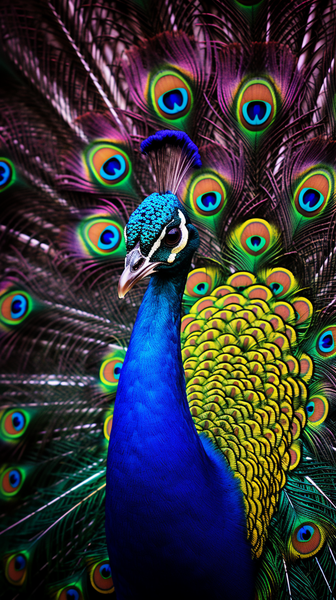 Canvas Wall Art - Peacock Elegance - MT0377