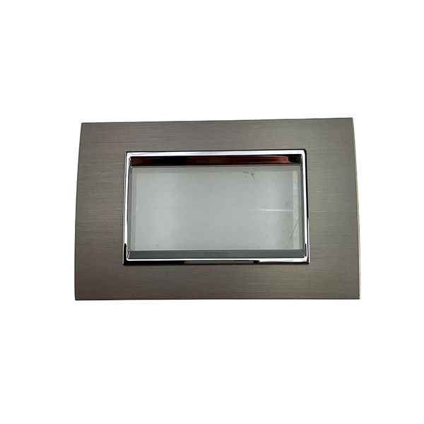 ACDC - Gewiss Brushed Aluminium Chorus Lux 4-Gang Cover Plate