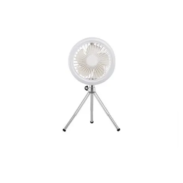 Camping Rechargeable Compact fan With Light-Emitting Diode Light