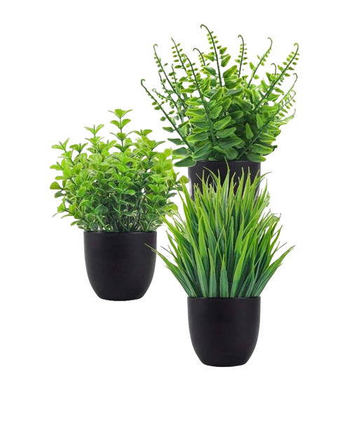 3pcs Simulation Plants Artificial Pot Plants for Interior Home Decor