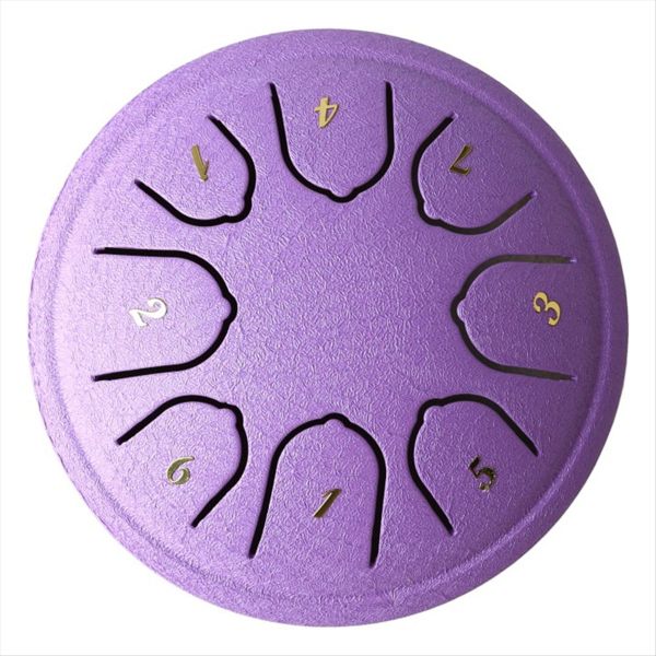 Mini Hollow Drum 4.5 Inch 8 Tone Hollow Drum Steel Tongue Drum Purple