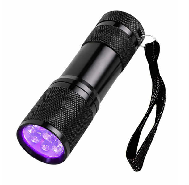 Black Light UV Light Flashlight Scorpion Torch 395nm, 9 LED, Mini Size