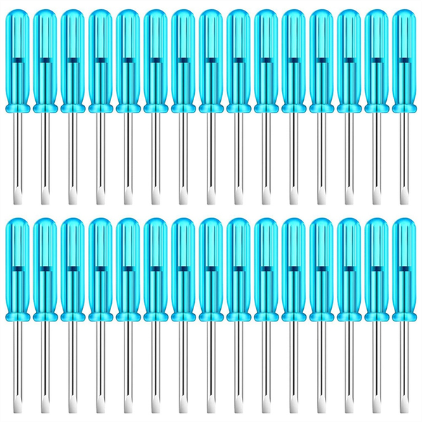 100PCS Mini Slotted Screwdriver, 2.0mm Flat Head 45mm Length for Small Appl