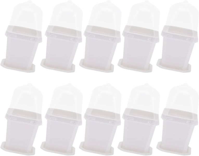 Thickened Plastic Nursery Pots With Lids &amp; Trays For Succulent Seedlings