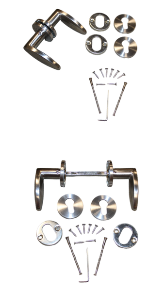 Stainless Steel Grade 304 Lever Handle Combo 2 - Keyhole Escutcheons