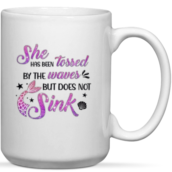 She Has Been Tossed By The Waves But Does Not Sink Motivation Gift Keyring