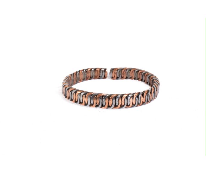 The Twister Copper and Steel Bangle