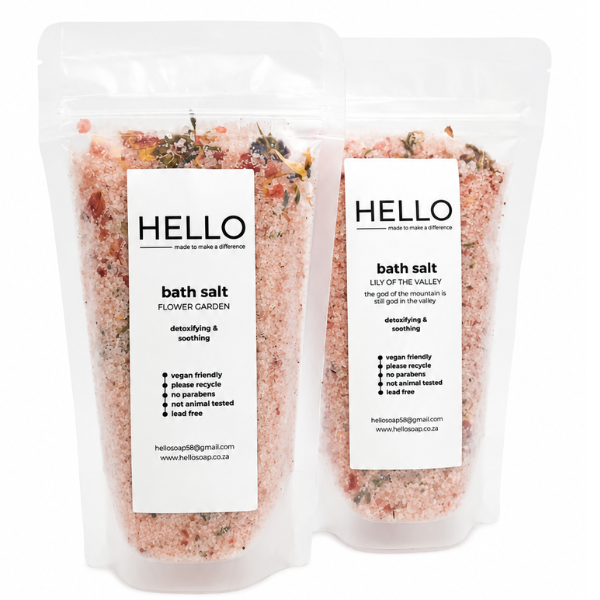 HELLO Bath Salt 2 Pack - Flower Garden &amp; Lily of the Valley