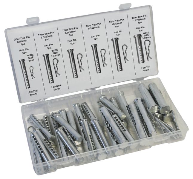 Assorted Clevis and Cotter Pin Set - 56 Pieces