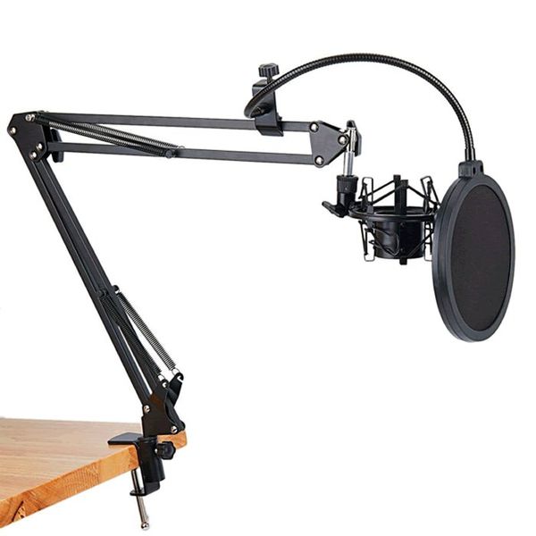 Microphone Scissor Arm Stand With Table Mounting Clamp And Filter Kit