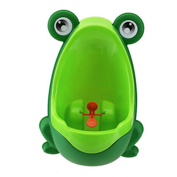 Wall Mounted Kids Frog Design Urinal Potty Toilet Trainer - Dark Green