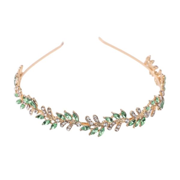 1 Pack- Elegant Leaf Crystal Aliceband -Multicolour