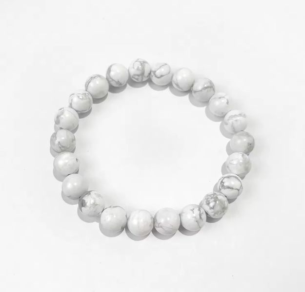 Howlite Natural Crystal Bracelet 8mm