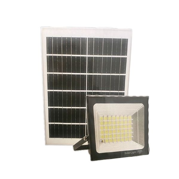 500w Solar Rechargable Flood Flashlight With 6V 25W Solar Panel