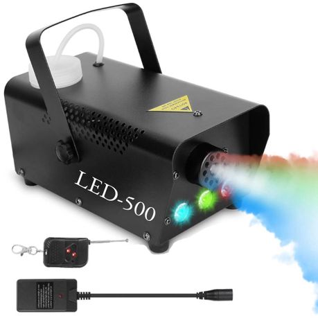 Smoke Machine 3RGB LED Lights Remote Control Portable 500W Fog Mist Machine Image