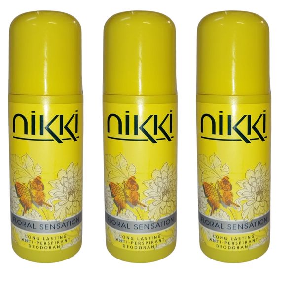 Nikki Long Lasting Anti-Perspirant Roll On 50ml - Floral Sensation 3 Pack