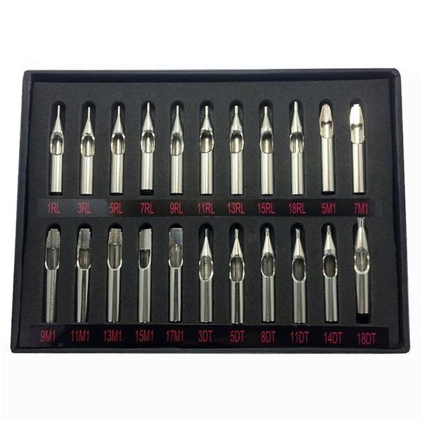 22 Piece Stainless Steel Tattoo Nozzle Tips