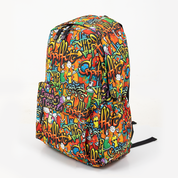 Colorful Designer Student Backpack with Padded Straps &amp; Bottle Pockets 22L