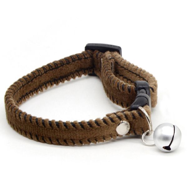 Lightweight Plush Pet Collar with Bell - S Size