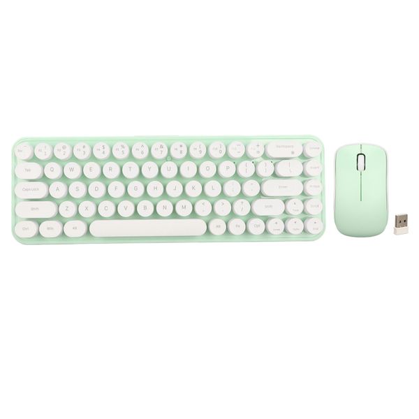 Retro Typewriter Combo 68 Keys, White/Green