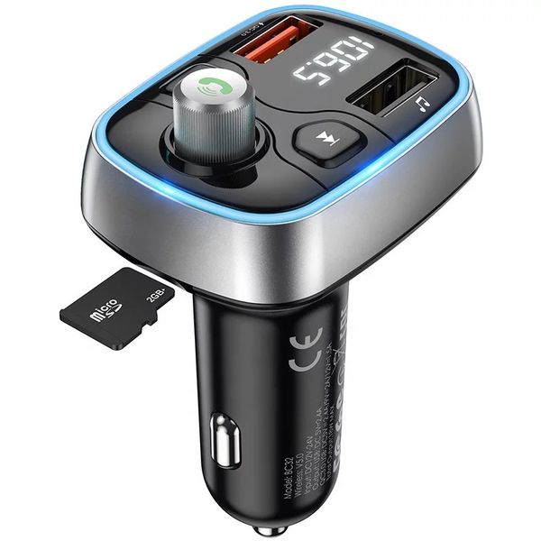 2021 Car Transmitter Audio Receiver Bluetooth Adapter Fast Car Charger