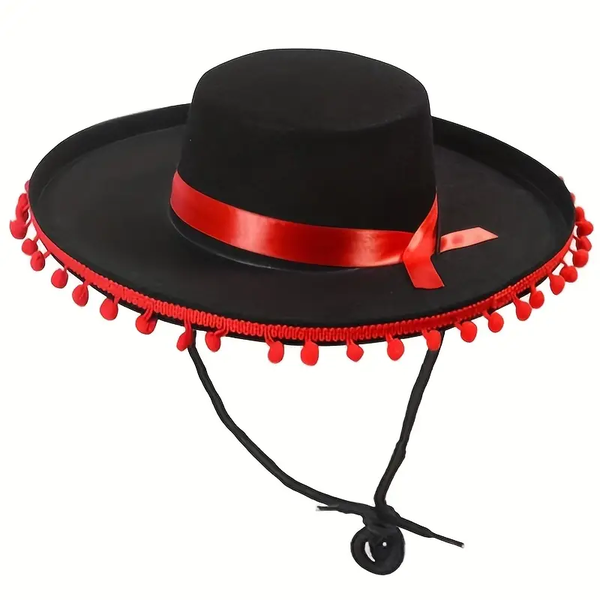 Party Cosplay Adult Spanish Cowboy Sombrero Felt Hat (38cm)