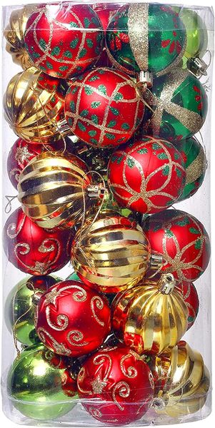 St Charles Christmas Balls Ornaments,Shatterproof Christmas Tree Bulbs