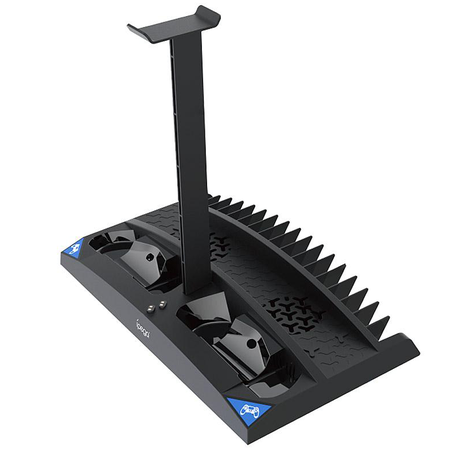 iPega PS4 6 in 1 Vertical Stand with Cooling Fans & Dual Port Charging Dock Image