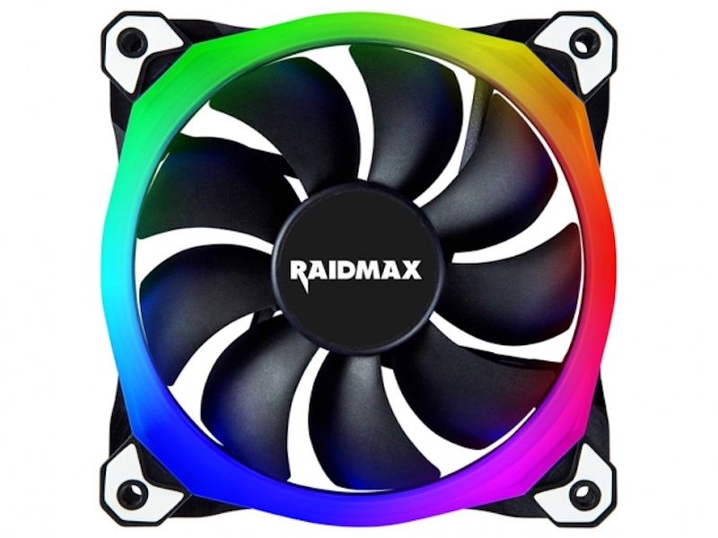 Raidmax 120mm 1200rpm 18-35DBA chroma RGB LED fan