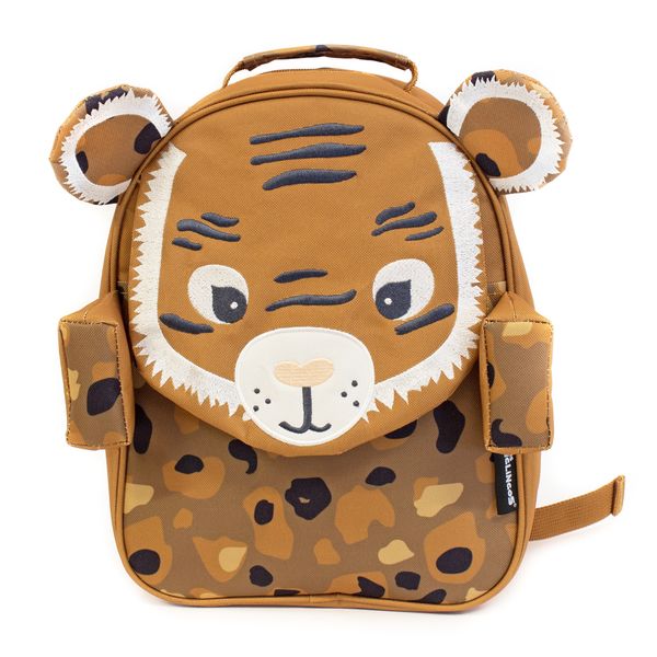 Les Deglingos Small (32cm) PVC Kid's Backpack - Tiger