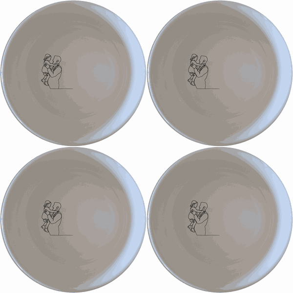 Sillohette Father Daughter Bowl Set of 4 - Range 3