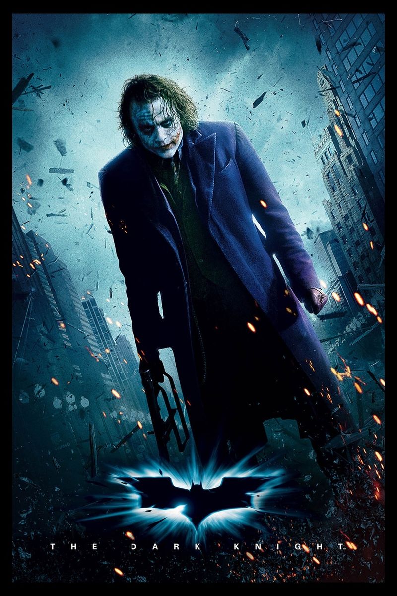 THE DARK KNIGHT ジョーカー シルクスクリーン ポスター The Dark Knight - Joker Poster with Black Frame | Shop Today. Get