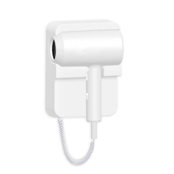 Wall-Mounted Hotel Bathroom Hair Dryer - White