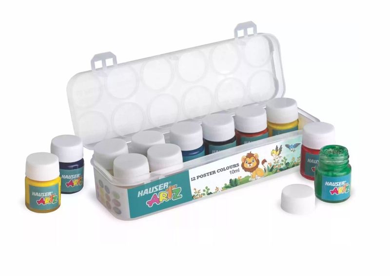 HAUSER HA20206 10ml Poster Paint Pack of 12