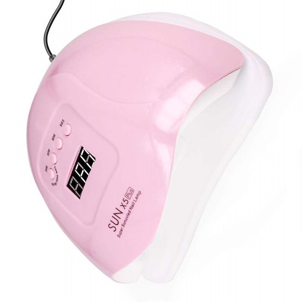 Nail Dryer,180w UV Gel Nail Lamp LED Ligh,Portable Girl Style Art Tool-Pink