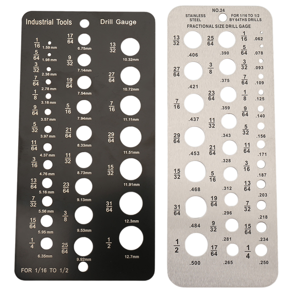Drill Bit Gauge Fractional Drill Bit Size Gauge 29-Holes Metric Size