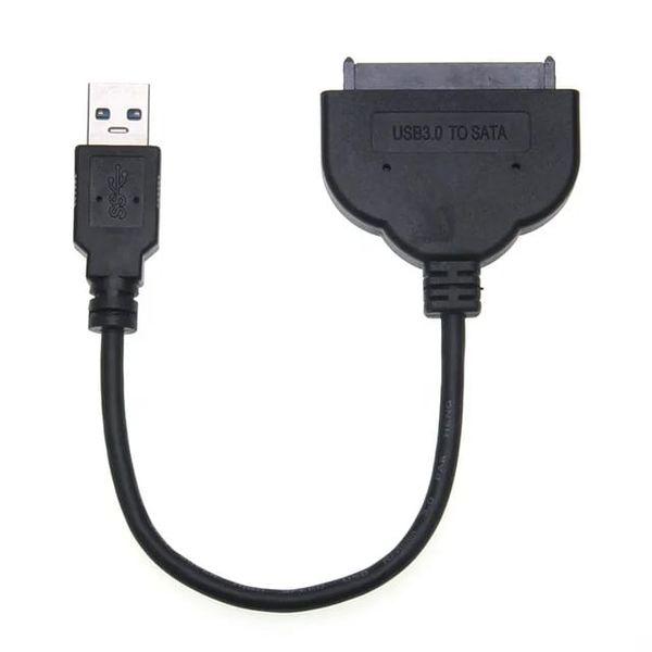 Black USB Data Power Cable Adapter for HDD Hard Disk Drive SSD