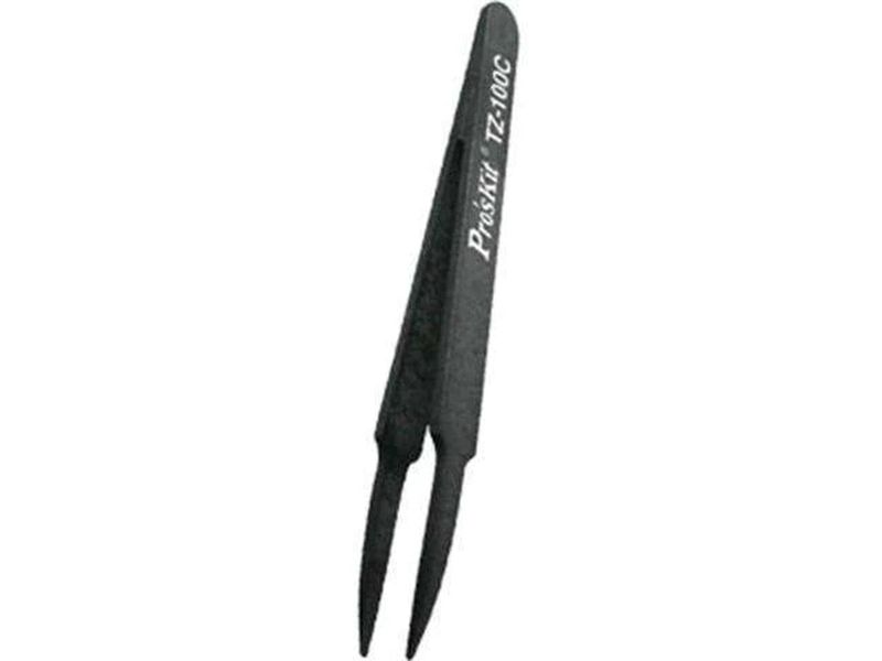 PRK TZ-100C 115mm Round Tip Conductive Tweezer (Non-Magnetic)