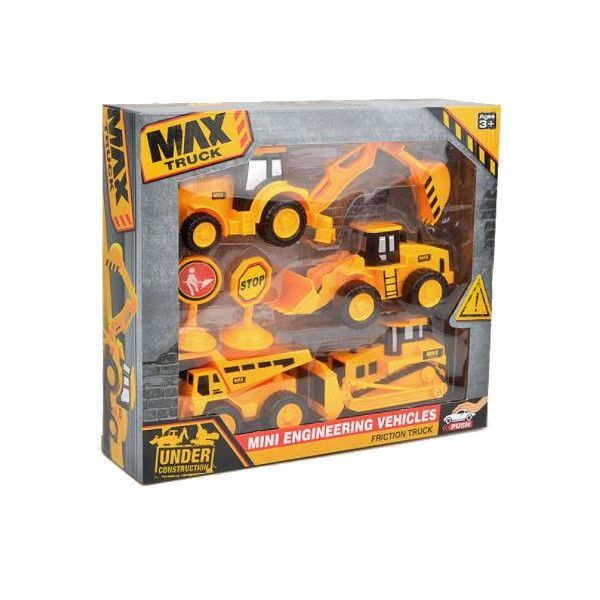 Olive Tree - Construction Truck Vehicle 4 Piece Set
