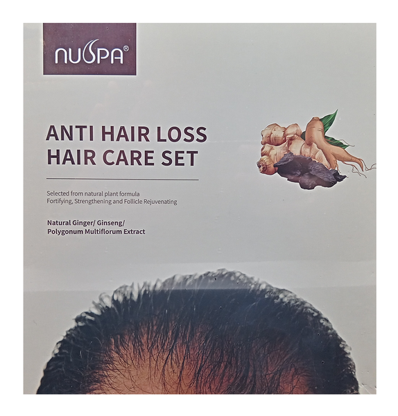 NUSPA Hair Defense Kit:Revive &amp; Regrow (500ml Shampoo+30ml Treatment+Brush)