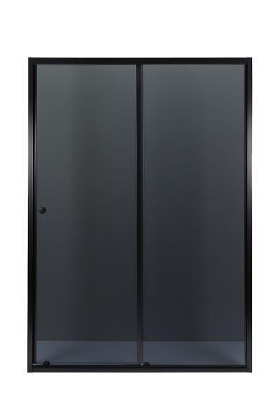 Variable slider 1200mm-1400mm Black frame / Grey glass finish.
