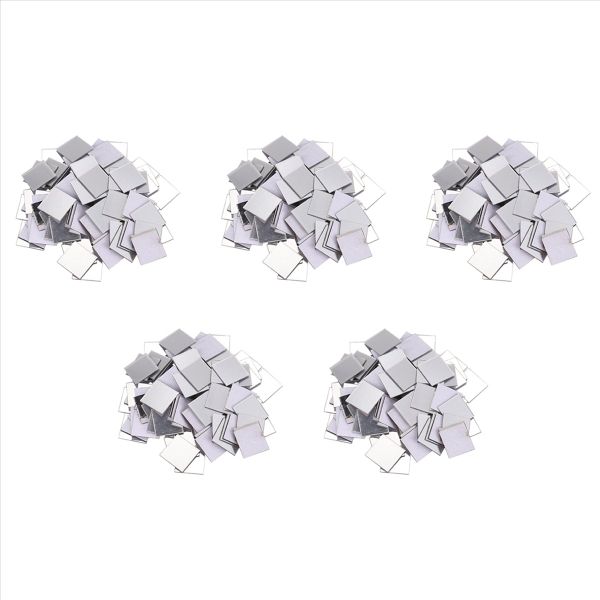 500 Piece Mirror Tile Wall Sticker 3D Decal Room Decor Stick (Silver)