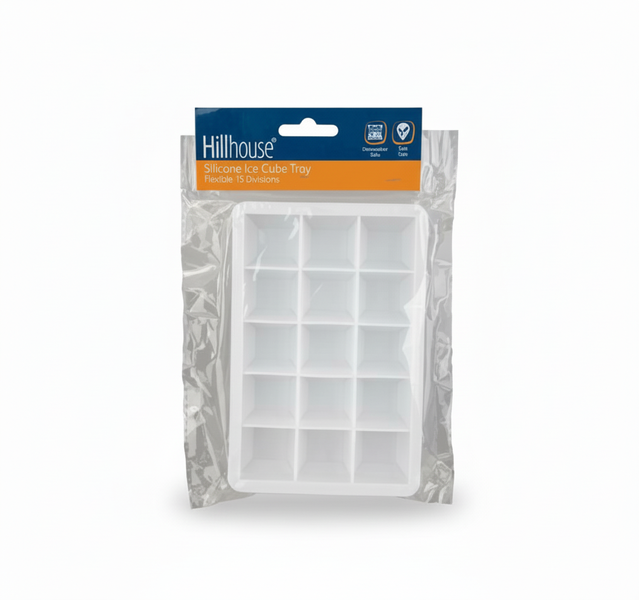 Silicone Ice Cube Tray 15 Cube Flexible Mold 18x12 cm