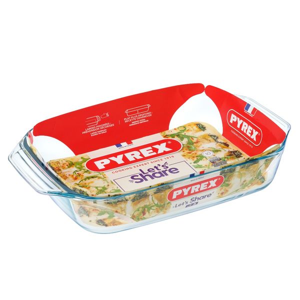 Pyrex - Optimum Glass Rectangular Roasters - 3.8 Litre