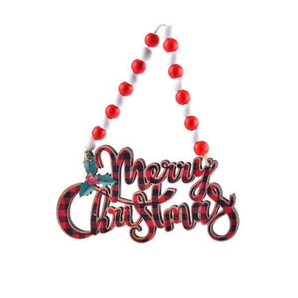 Merry Christmas Wood Door Hanging Sign Christmas Decoration Ornaments Santa