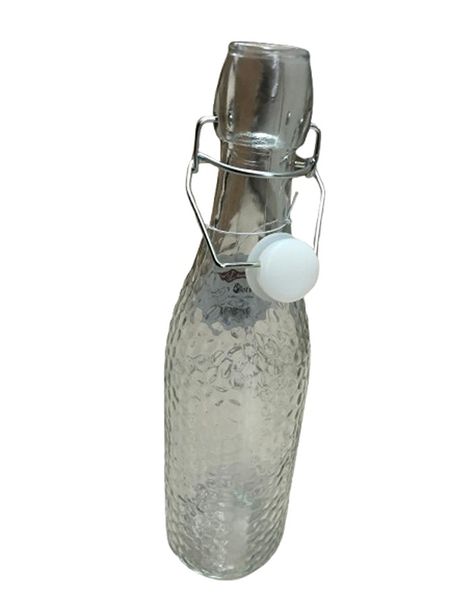 Reusable Lockable Lid Glass Bottle