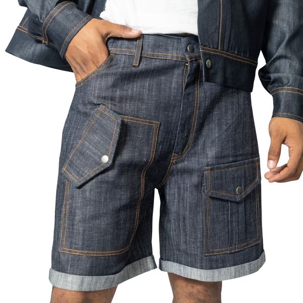 iGoda - Lotus Denim Short - Black