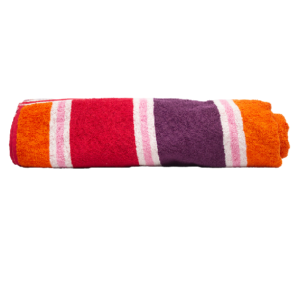 Beach Towels Stripe Royal Purple 90×150 cm