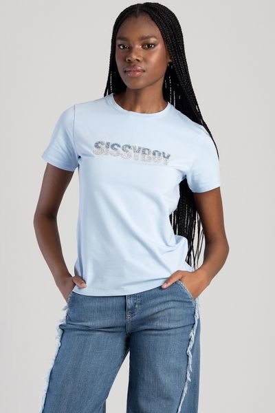 Sissy Boy: Perfect Together Regular Fit Top With Denim And Bling Logo