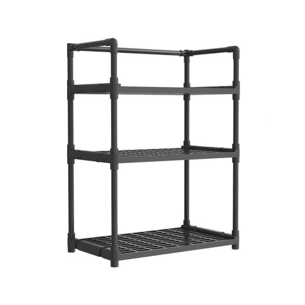 3-Tier Kitchen Storage Shelves,Standing Storage Shelf Units - Black